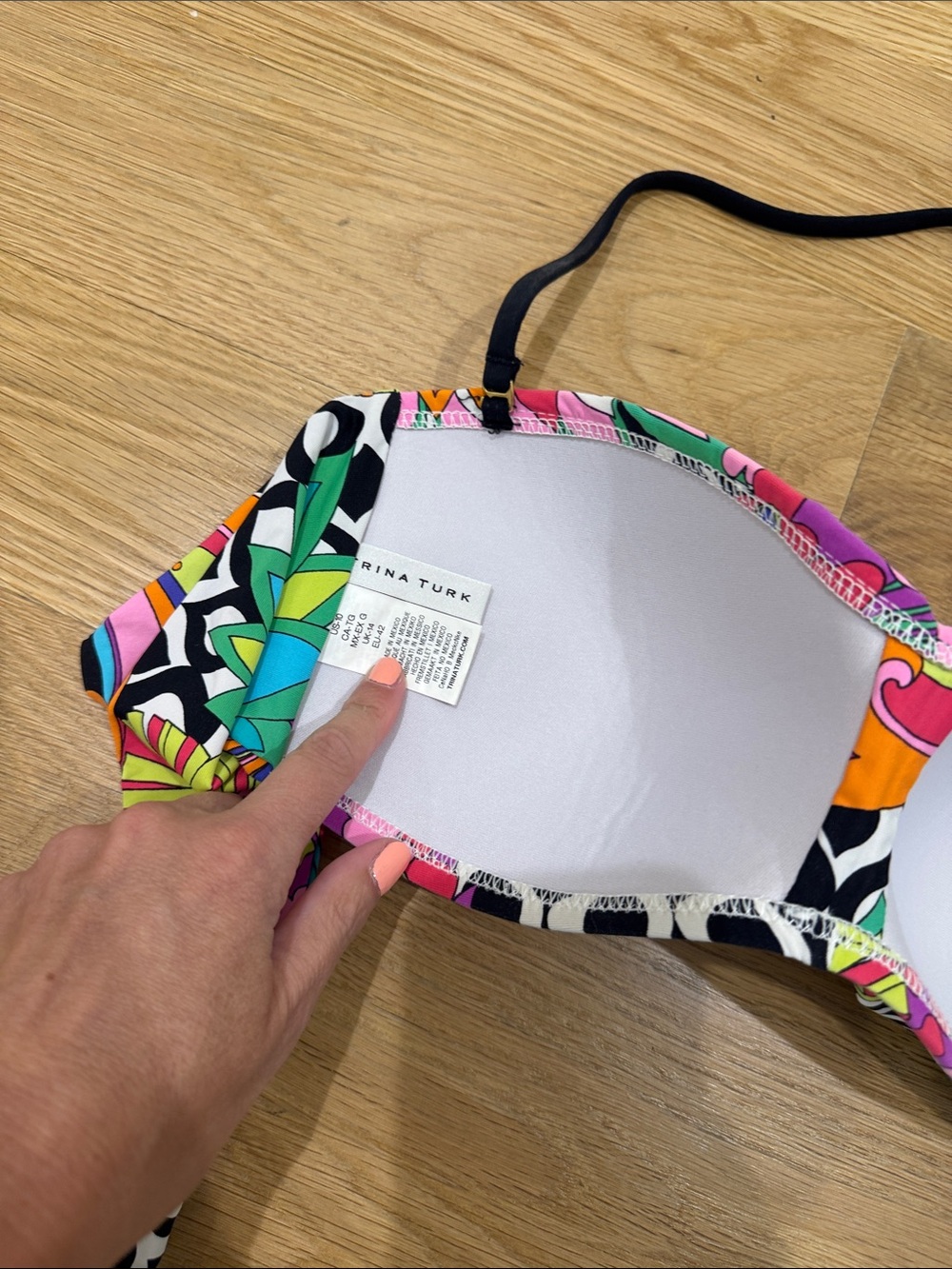 Colorful Patterned Bandeau Bikini Tops only - Set of 2 - Picture 4 of 5